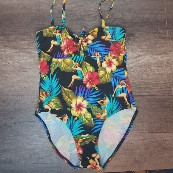 Vintage Kathy Ireland Pinup One Piece‎ Swimsuit 12 - Picture 1 of 7
